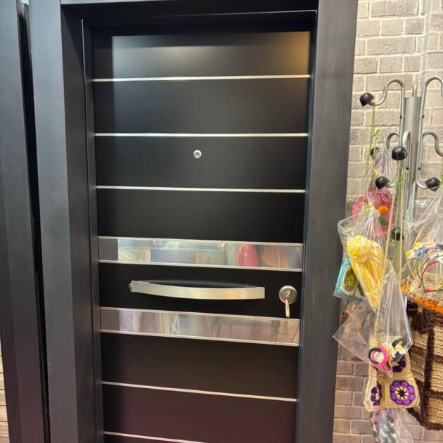 Antrasit Modern Çelik Kapı Modeli | Antalya Çelik Kapı